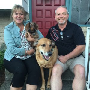 Steph, Ron, Ruby and Jackson at Jet Set Pet Sitters Headquarters in Damascus Oregon